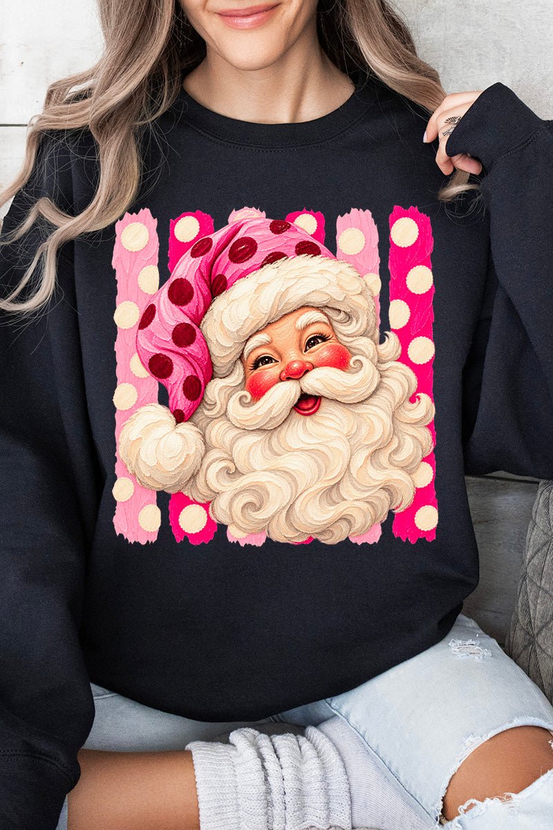 Pink Dot Jolly Santa Heavy Blend Crew Sweatshirt product image 4