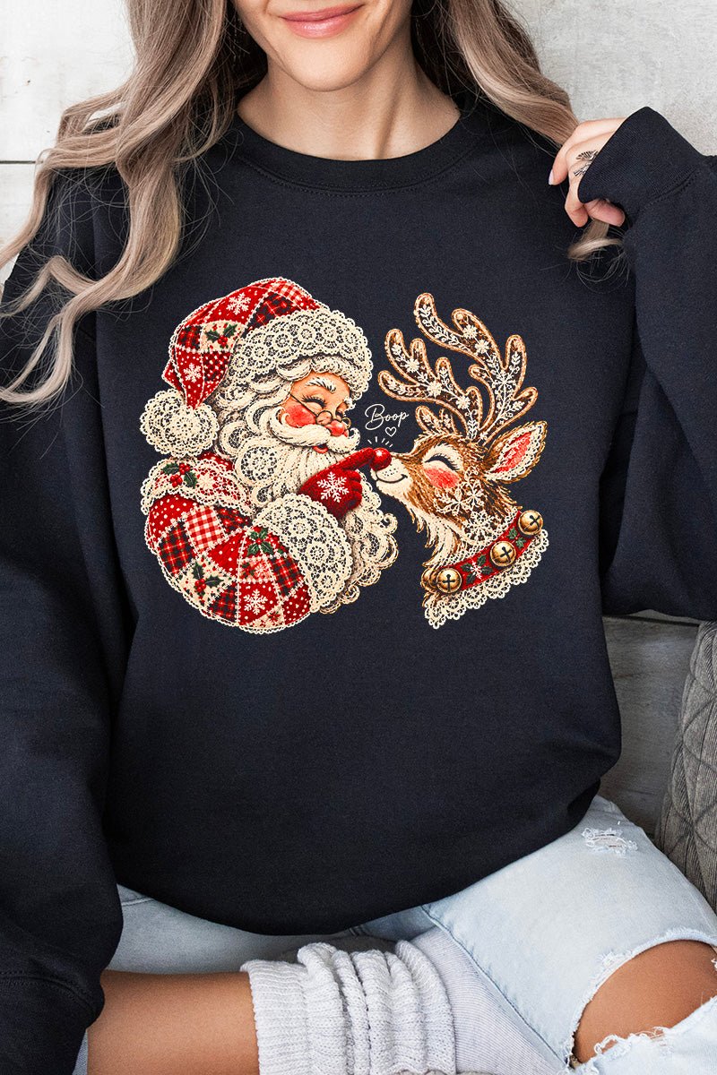 Santa's Christmas Boop Heavy Blend Crew Sweatshirt product image 3