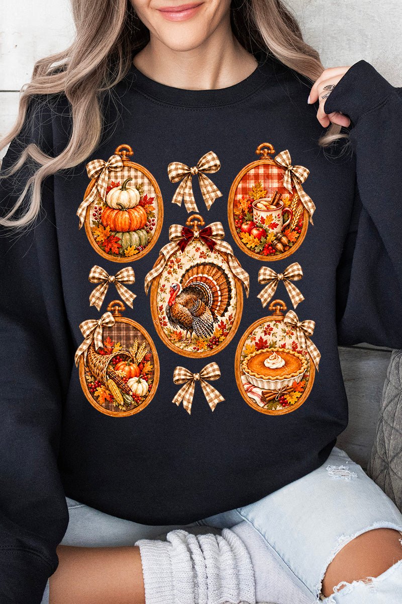 Thanksgiving Portraits Heavy Blend Crew Sweatshirt product image 4