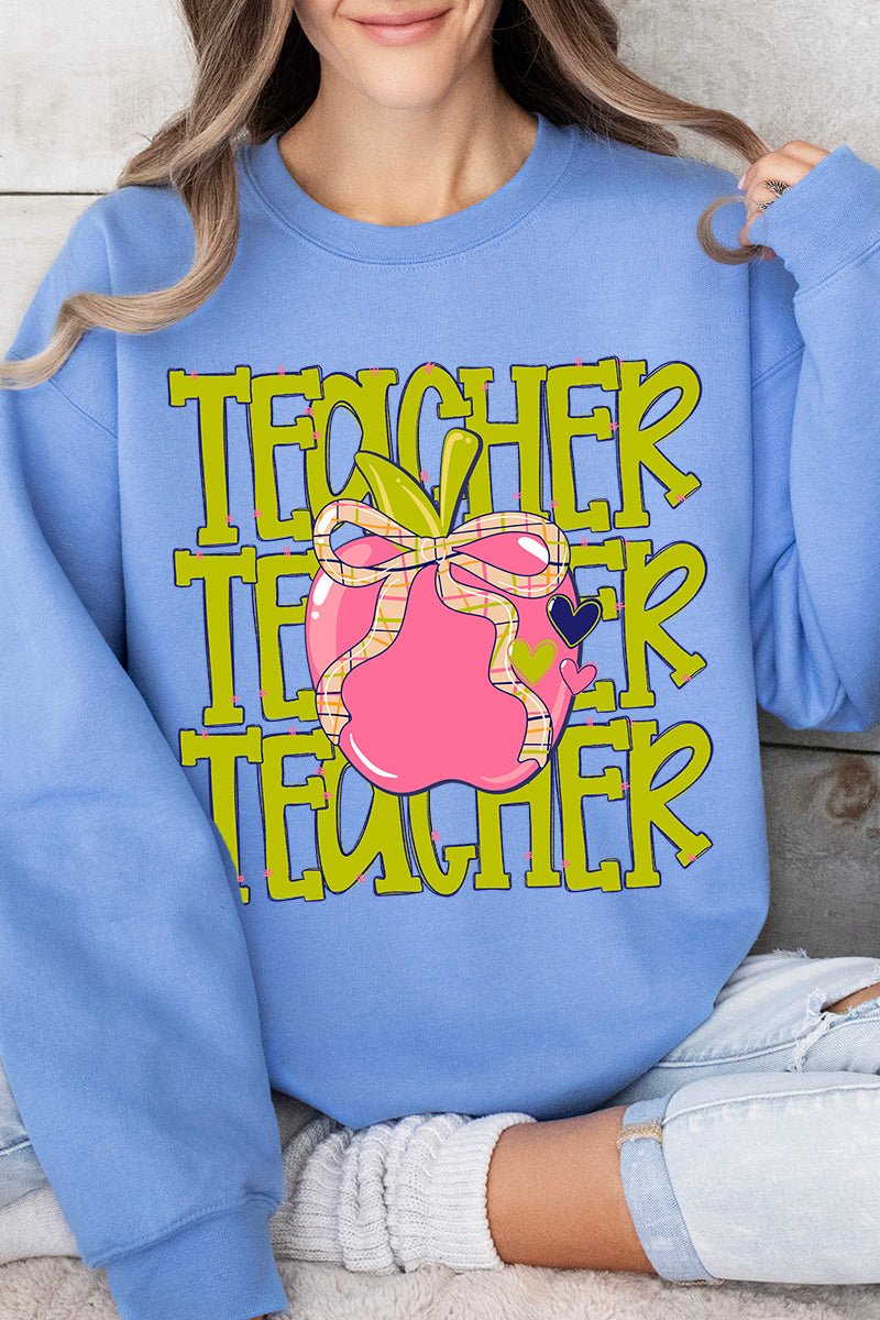 Apple For The Teacher Heavy Blend Crew Sweatshirt product image 5