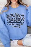 Black Be Happy Heavy Blend Crew Sweatshirt product image 1
