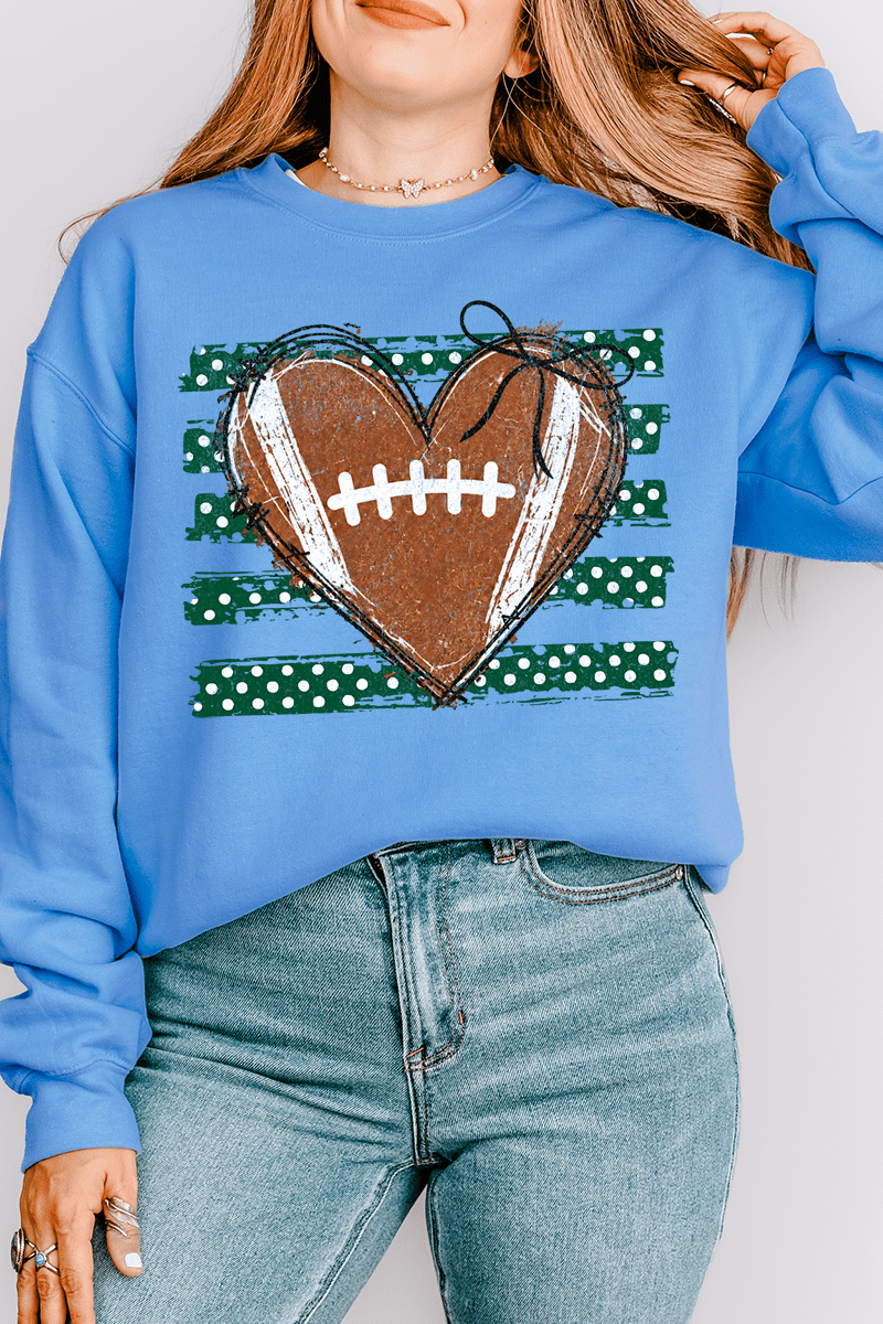 Green Football Sweetheart Heavy Blend Crew Sweatshirt product image 4