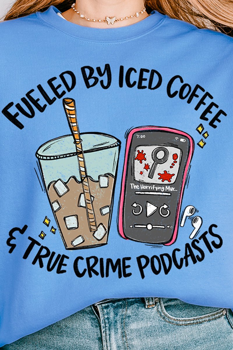 Iced Coffee & True Crime Heavy Blend Crew Sweatshirt product image 2