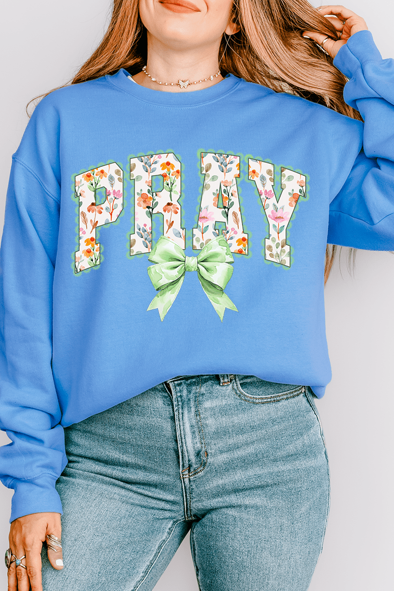 Watercolor Petaled Pray Heavy Blend Crew Sweatshirt product image 5