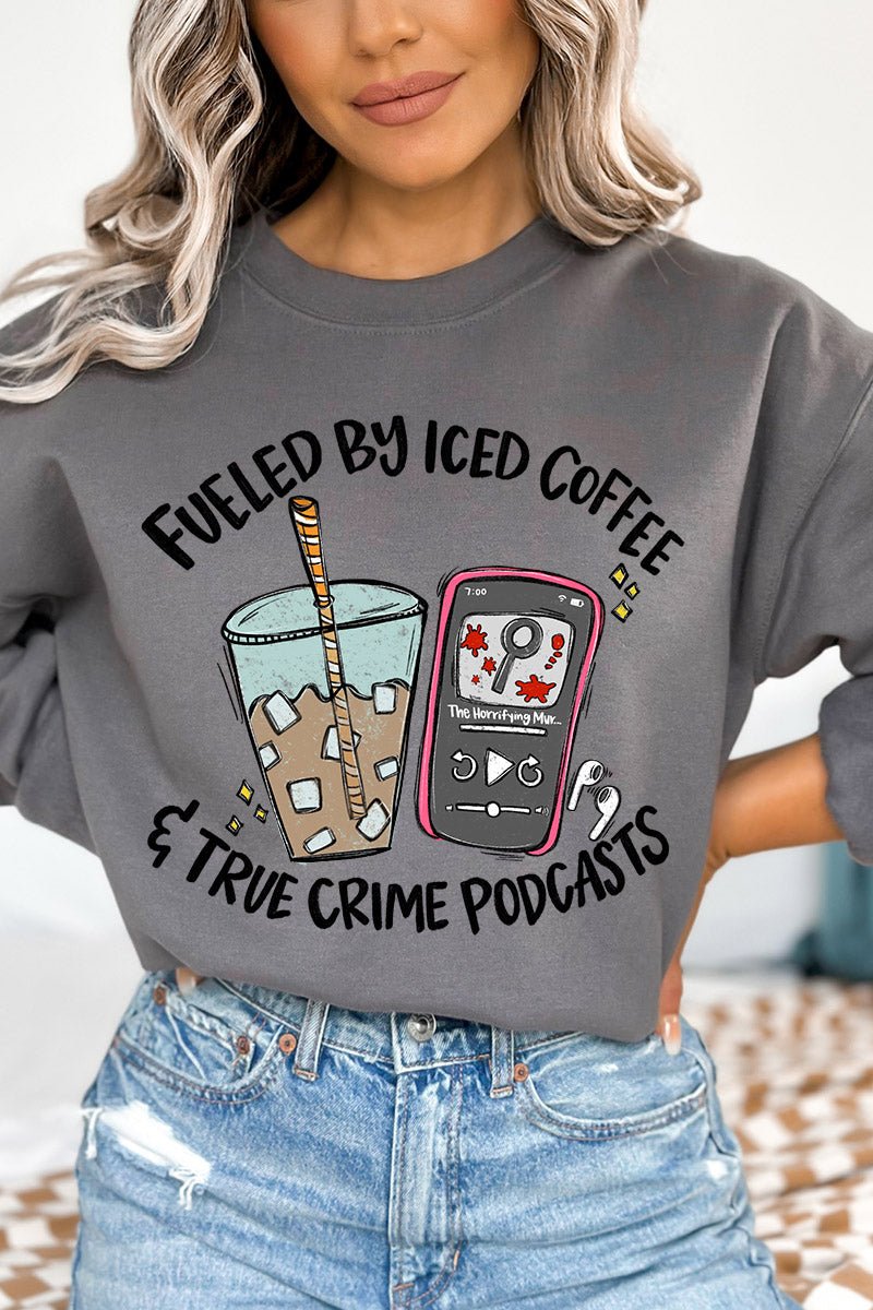 Iced Coffee & True Crime Heavy Blend Crew Sweatshirt product image 4