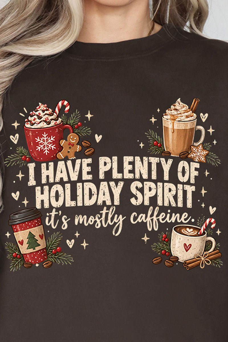 Caffeinated Holiday Spirit Heavy Blend Crew Sweatshirt product image 2