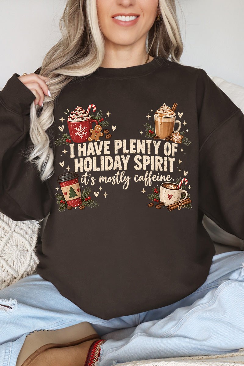 Caffeinated Holiday Spirit Heavy Blend Crew Sweatshirt product image 1