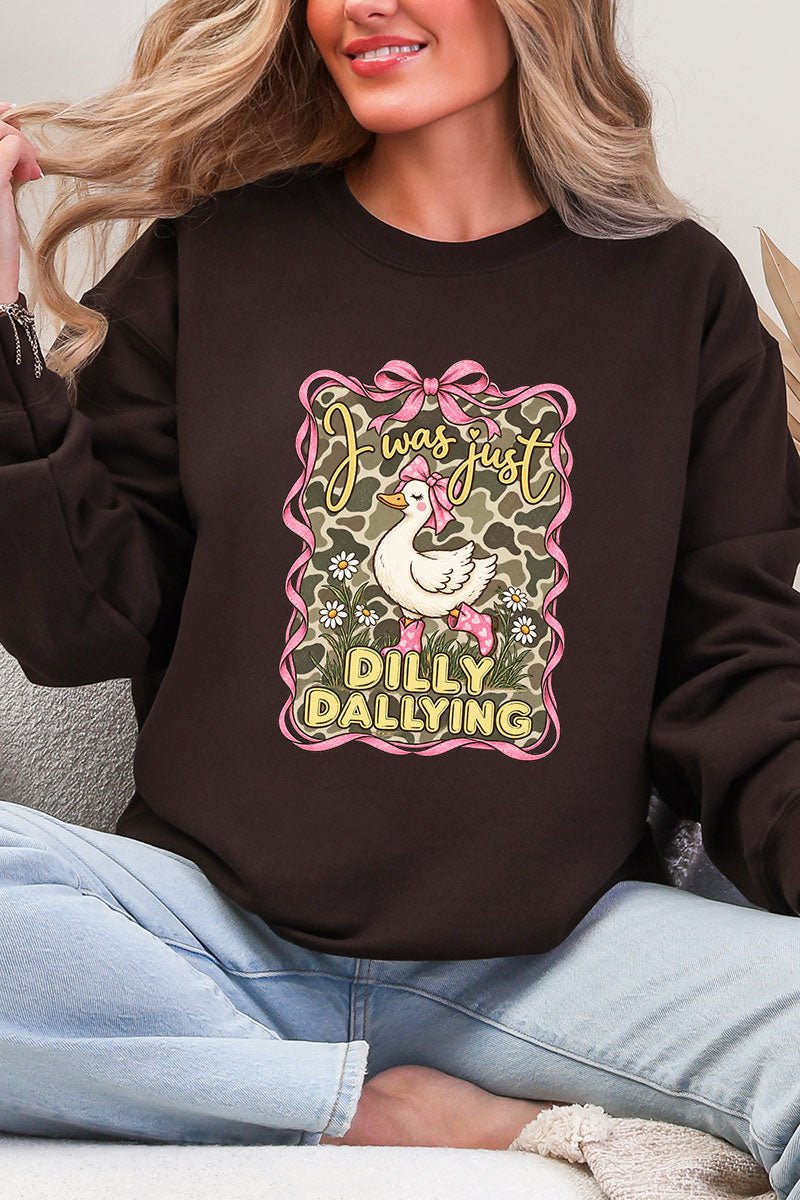 Dilly Dallying Camo Goose Heavy Blend Crew Sweatshirt product image 4