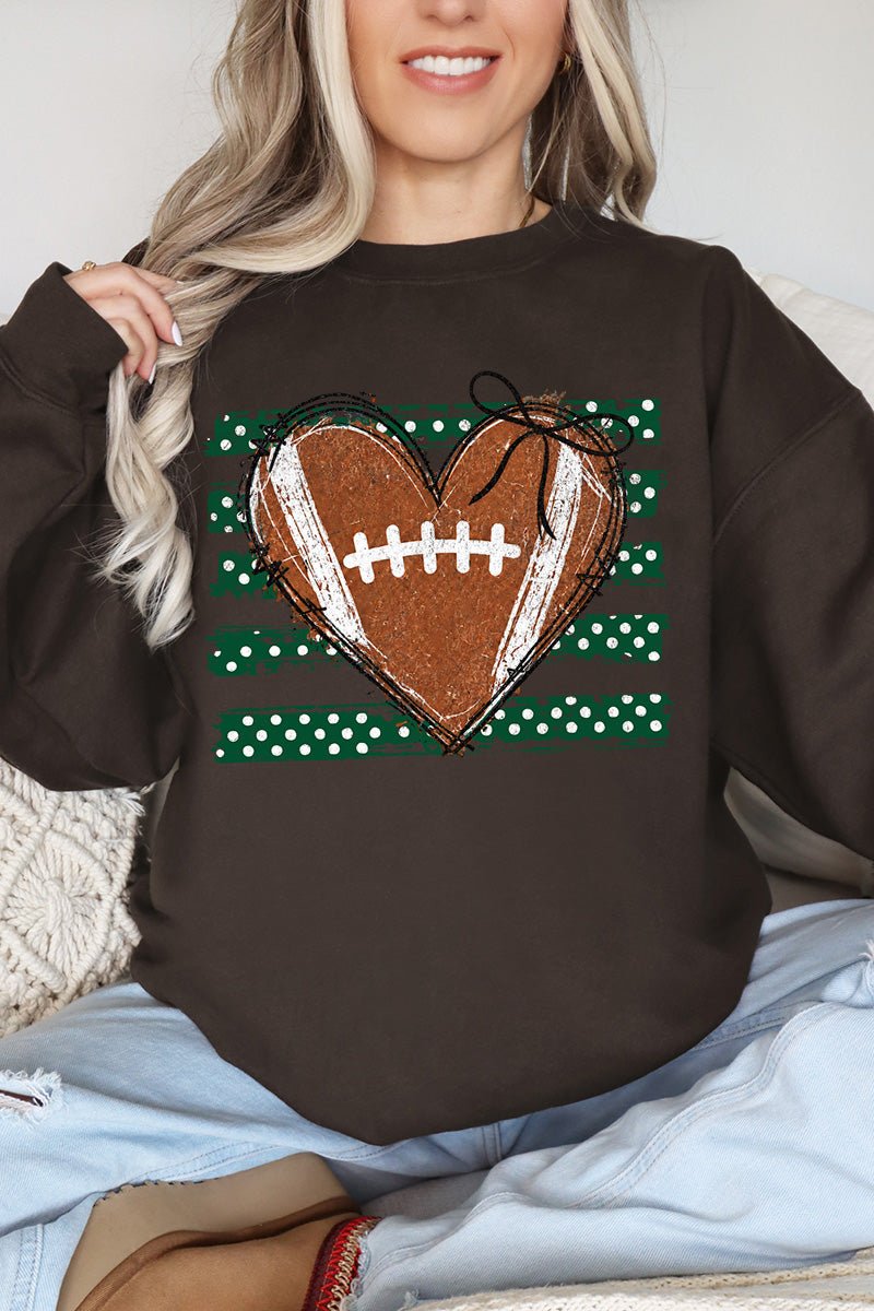 Green Football Sweetheart Heavy Blend Crew Sweatshirt product image 5