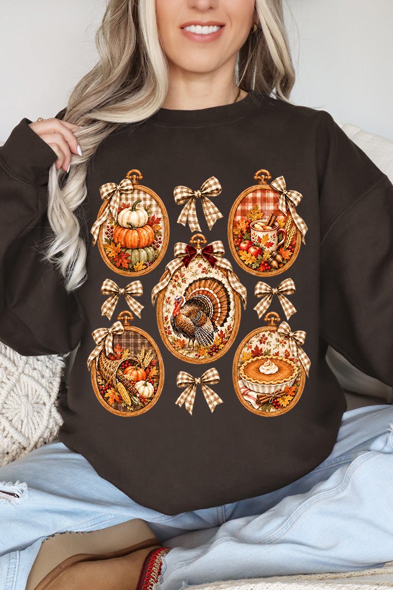 Thanksgiving Portraits Heavy Blend Crew Sweatshirt product image 5