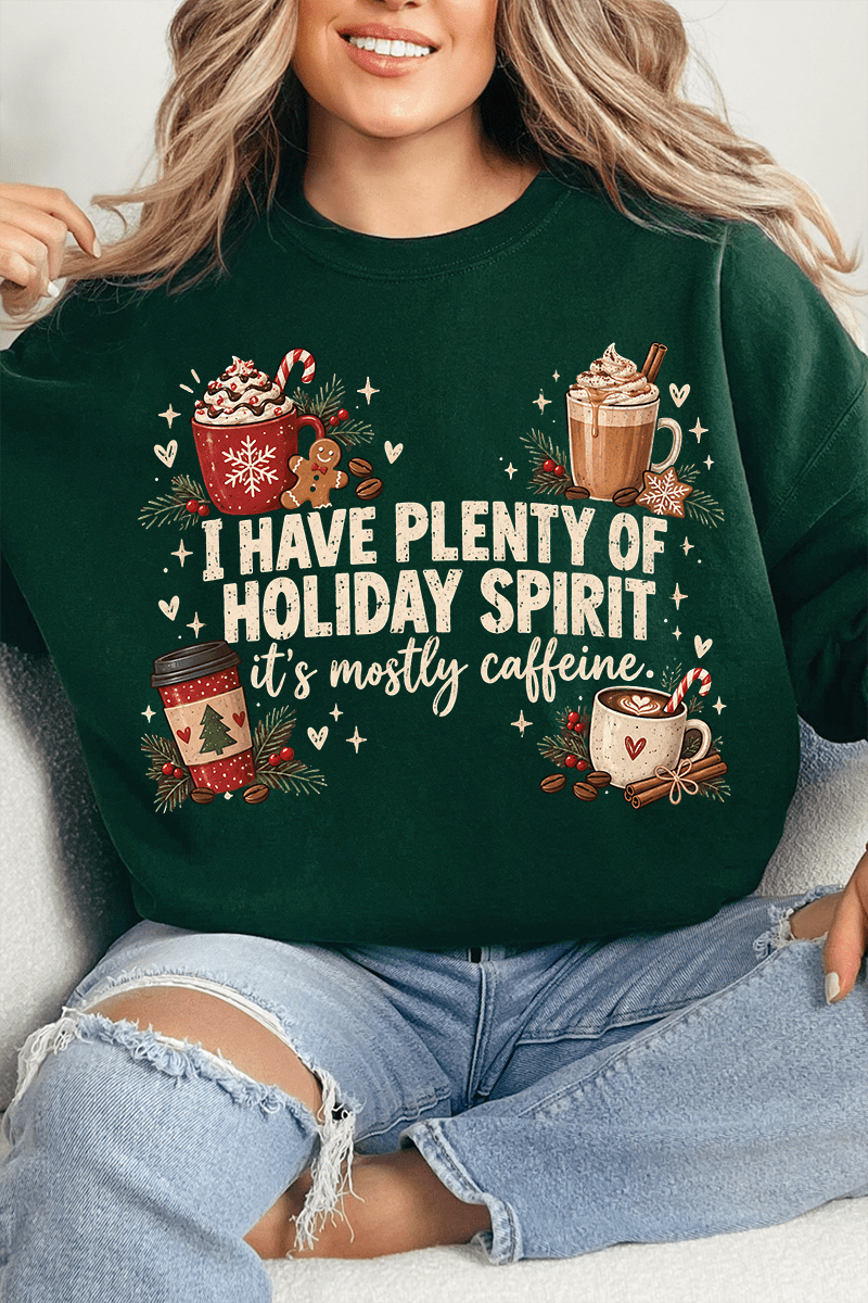 Caffeinated Holiday Spirit Heavy Blend Crew Sweatshirt product image 4