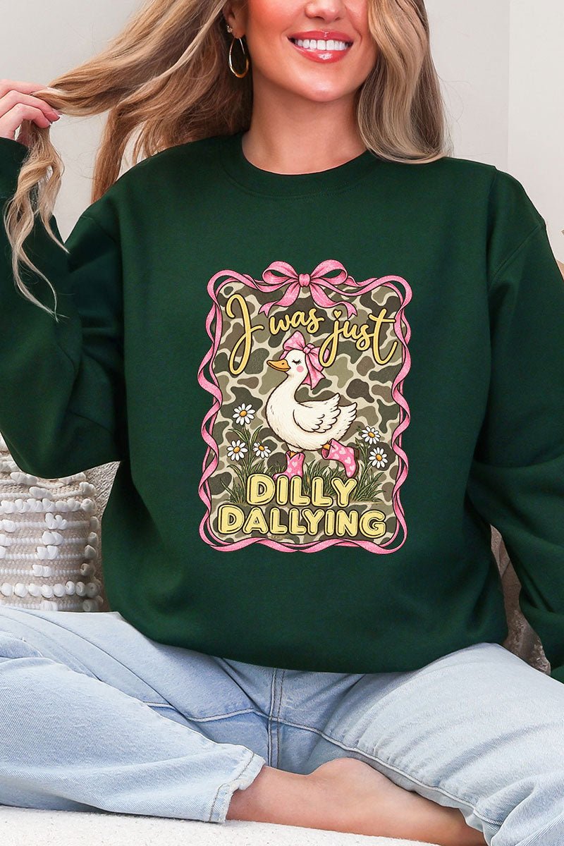 Dilly Dallying Camo Goose Heavy Blend Crew Sweatshirt product image 5