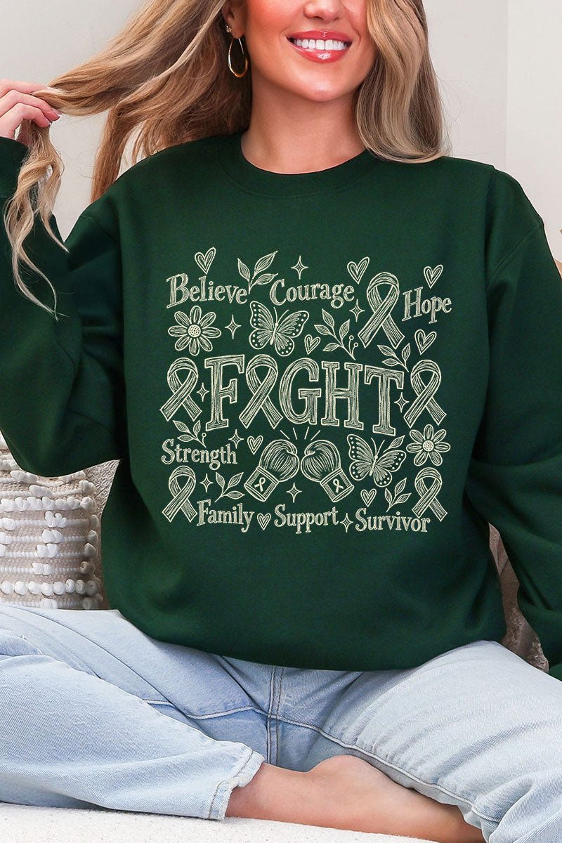 Fight Ribbon Sketch Heavy Blend Crew Sweatshirt product image 5
