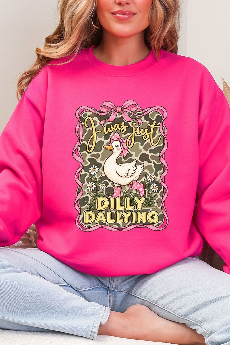 Dilly Dallying Camo Goose Heavy Blend Crew Sweatshirt product image 6