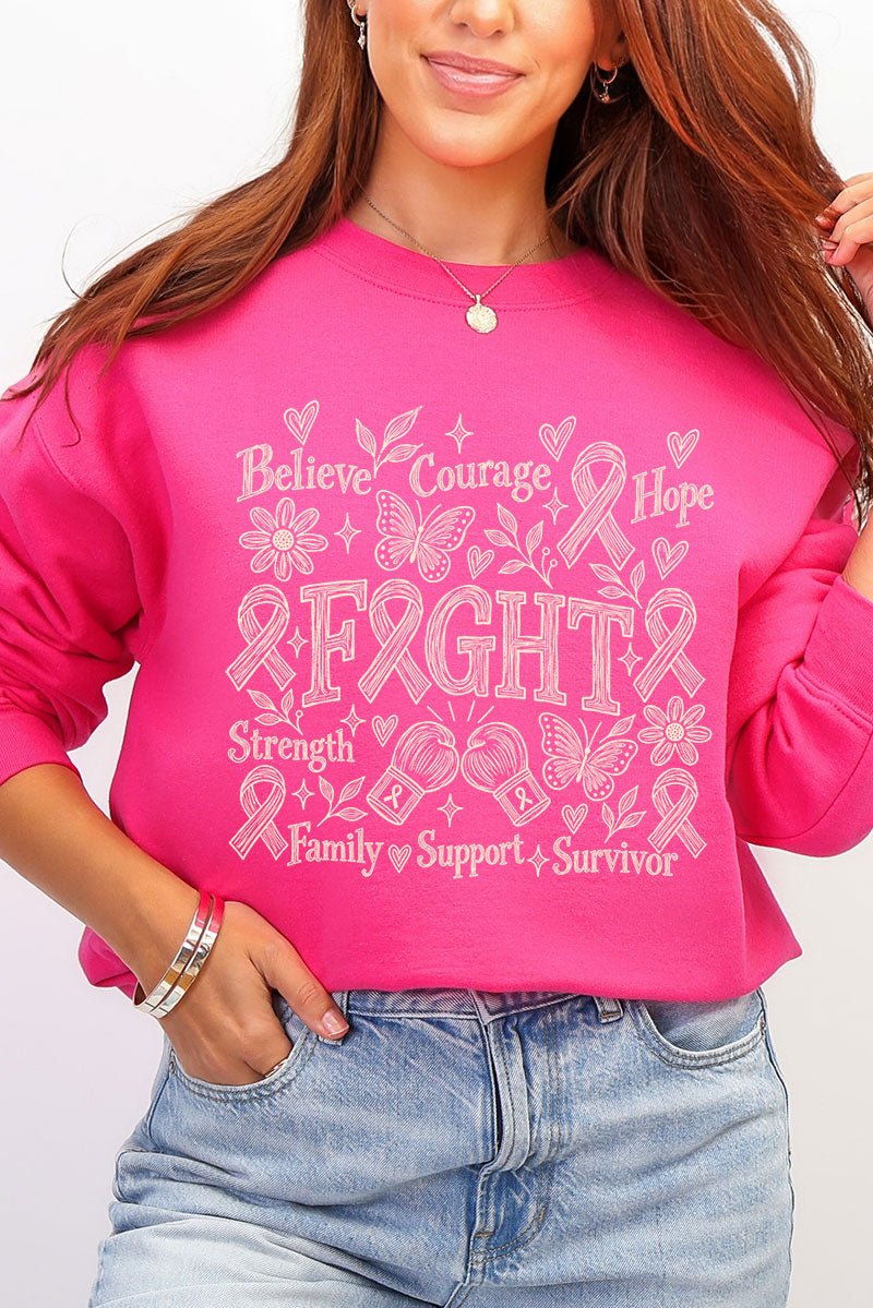 Fight Ribbon Sketch Heavy Blend Crew Sweatshirt product image 6