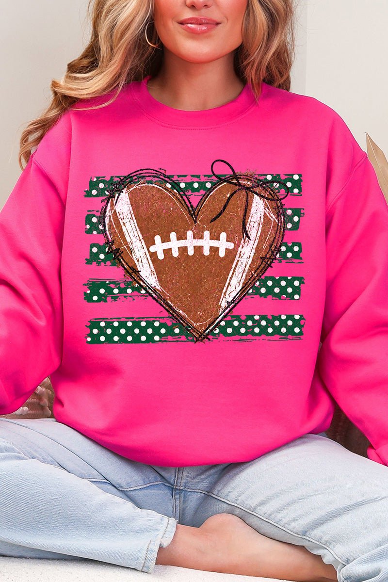 Green Football Sweetheart Heavy Blend Crew Sweatshirt product image 6