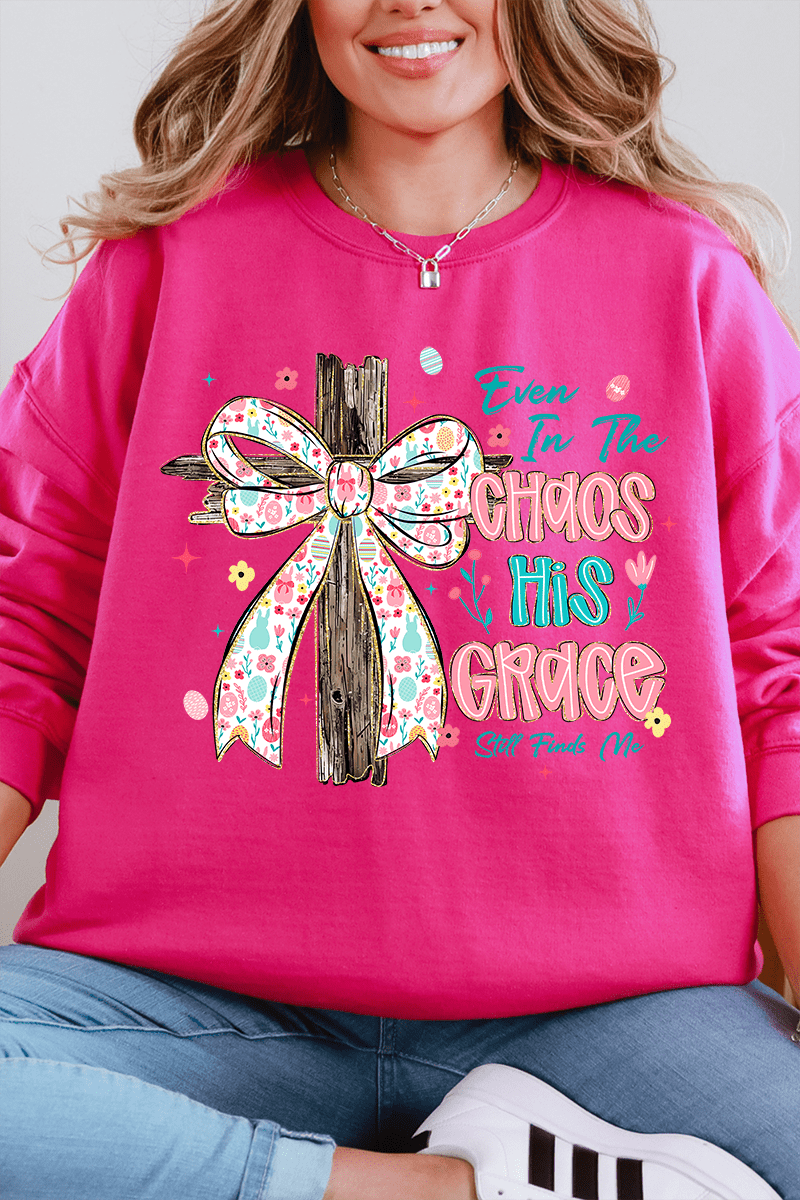 In The Chaos Coquette Cross Heavy Blend Crew Sweatshirt product image 4