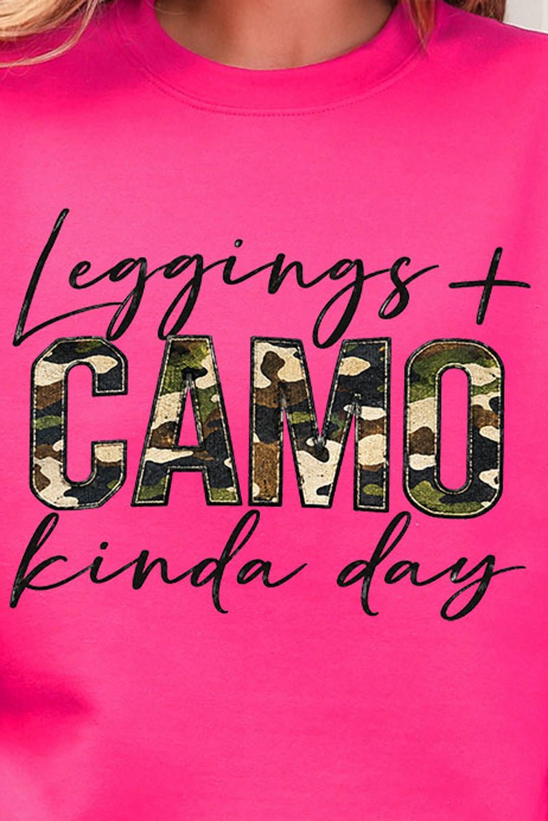 Leggings + Camo Kinda Day Heavy Blend Crew Sweatshirt product image 2