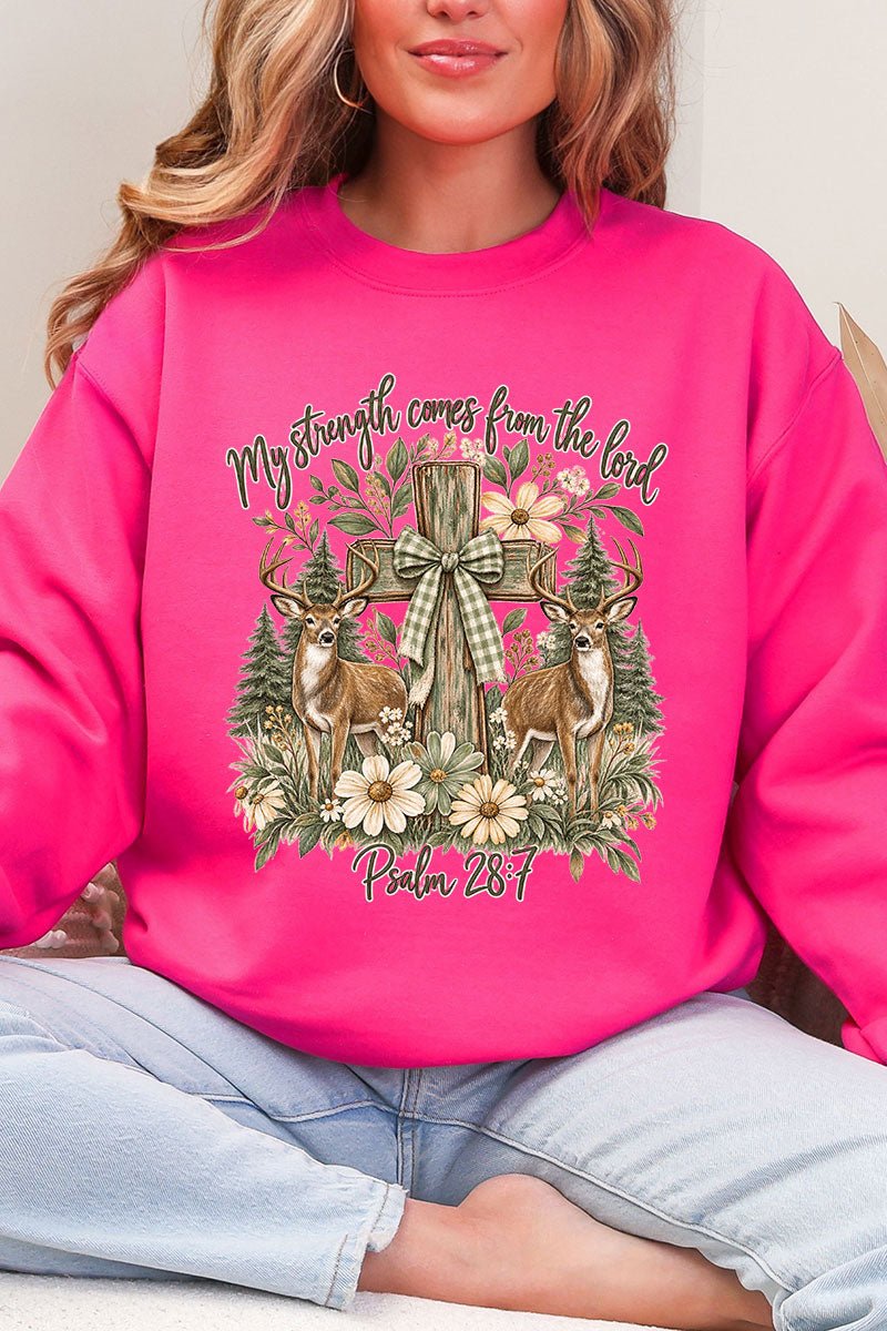 My Strength Woodland Deer Heavy Blend Crew Sweatshirt product image 6