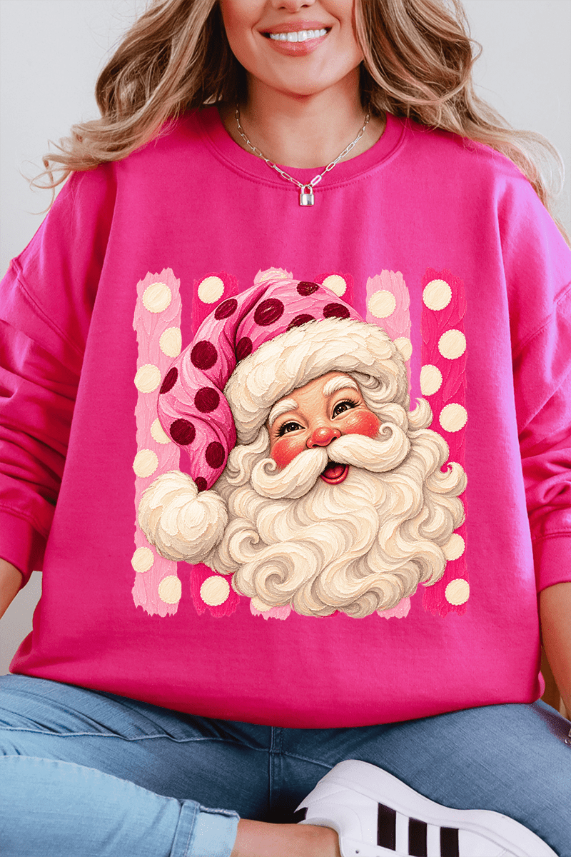 Pink Dot Jolly Santa Heavy Blend Crew Sweatshirt product image 1