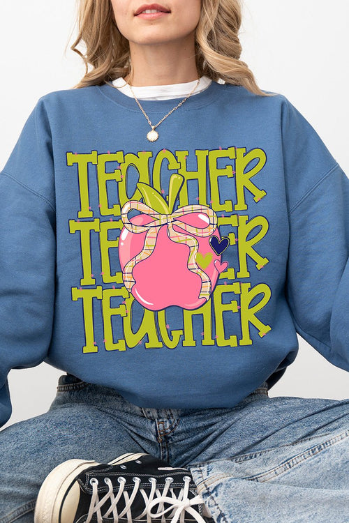 Apple For The Teacher Heavy Blend Crew Sweatshirt product image 1