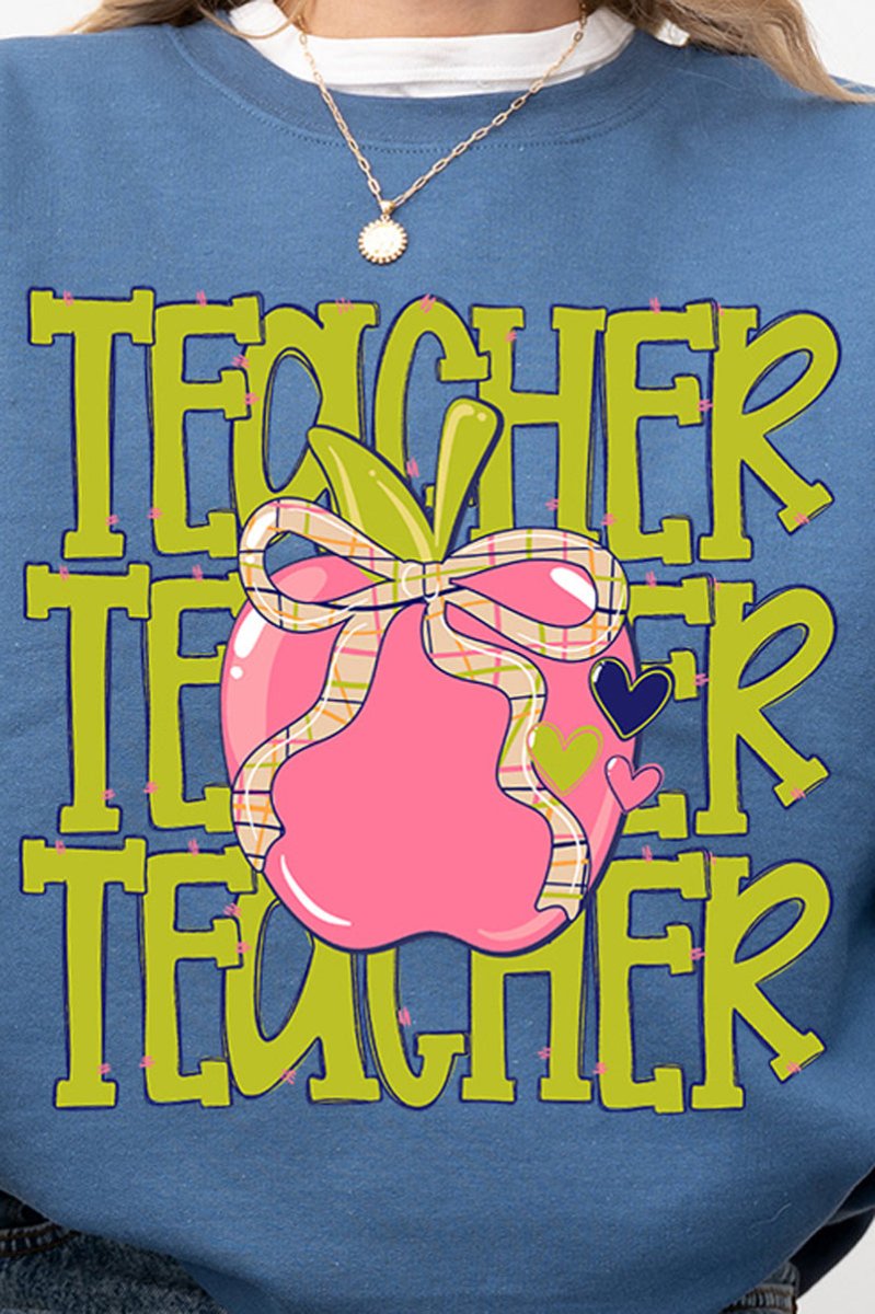 Apple For The Teacher Heavy Blend Crew Sweatshirt product image 2