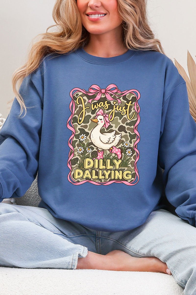 Dilly Dallying Camo Goose Heavy Blend Crew Sweatshirt product image 7