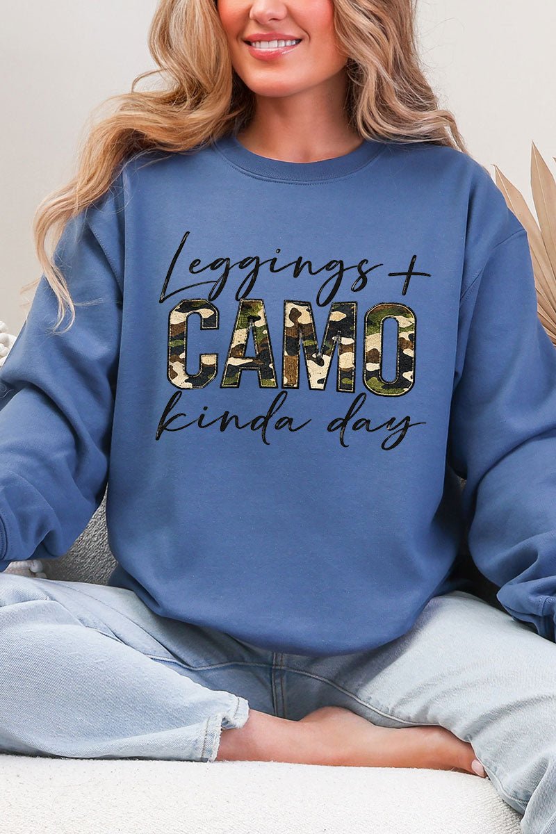 Leggings + Camo Kinda Day Heavy Blend Crew Sweatshirt product image 4