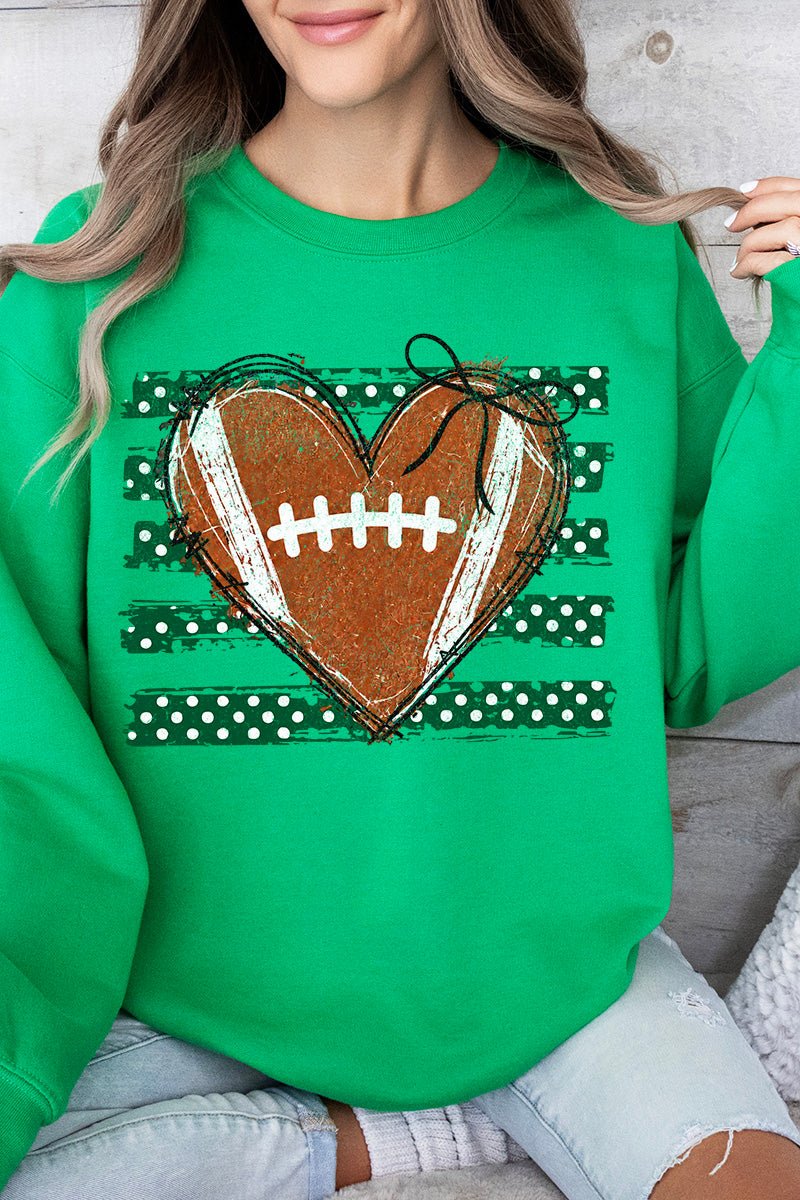 Green Football Sweetheart Heavy Blend Crew Sweatshirt product image 7