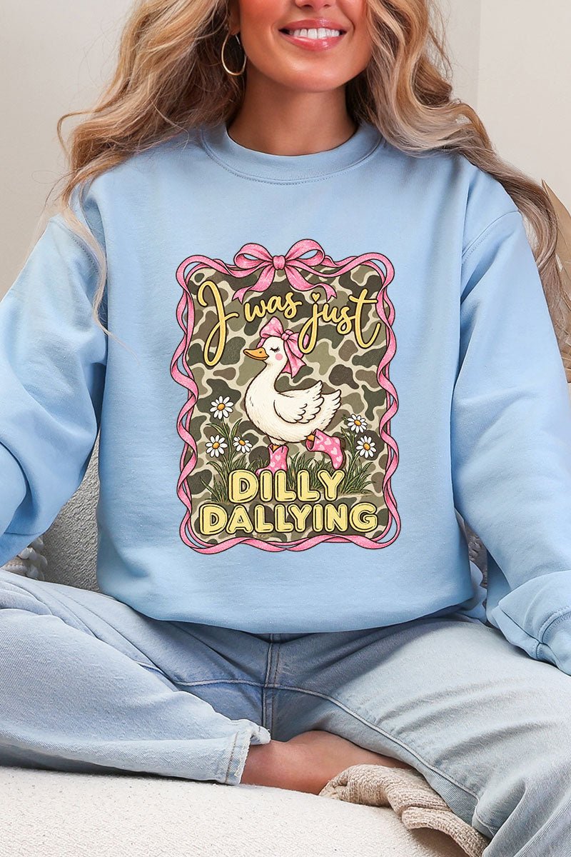 Dilly Dallying Camo Goose Heavy Blend Crew Sweatshirt product image 8