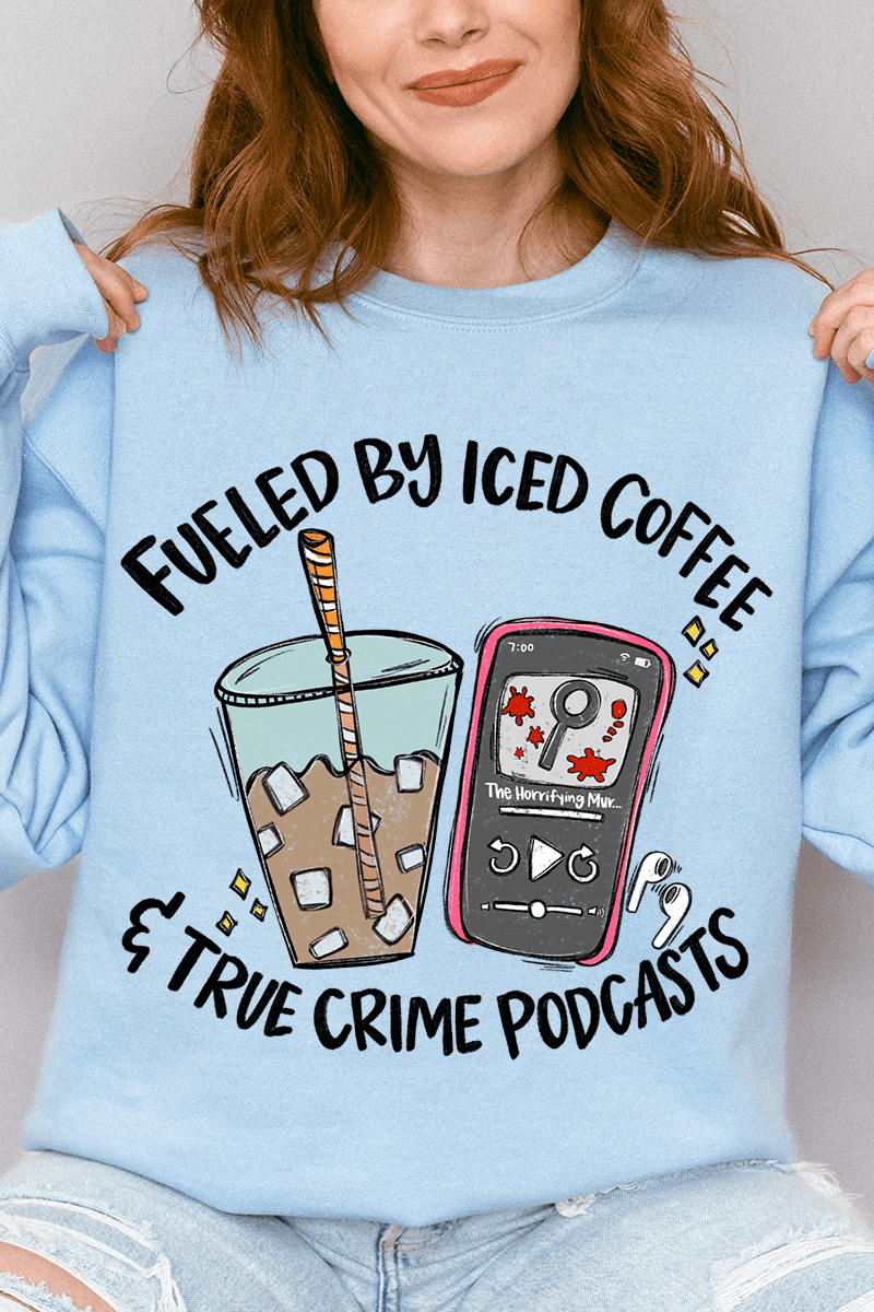 Iced Coffee & True Crime Heavy Blend Crew Sweatshirt product image 6
