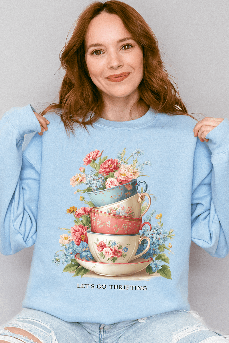 Let's Go Thrifting Heavy Blend Crew Sweatshirt product image 1