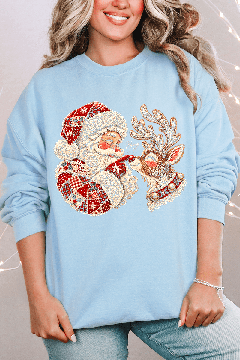 Santa's Christmas Boop Heavy Blend Crew Sweatshirt product image 5