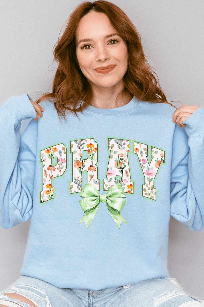 Watercolor Petaled Pray Heavy Blend Crew Sweatshirt product image 1