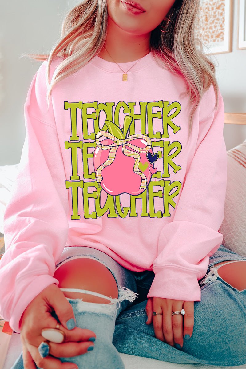 Apple For The Teacher Heavy Blend Crew Sweatshirt product image 7