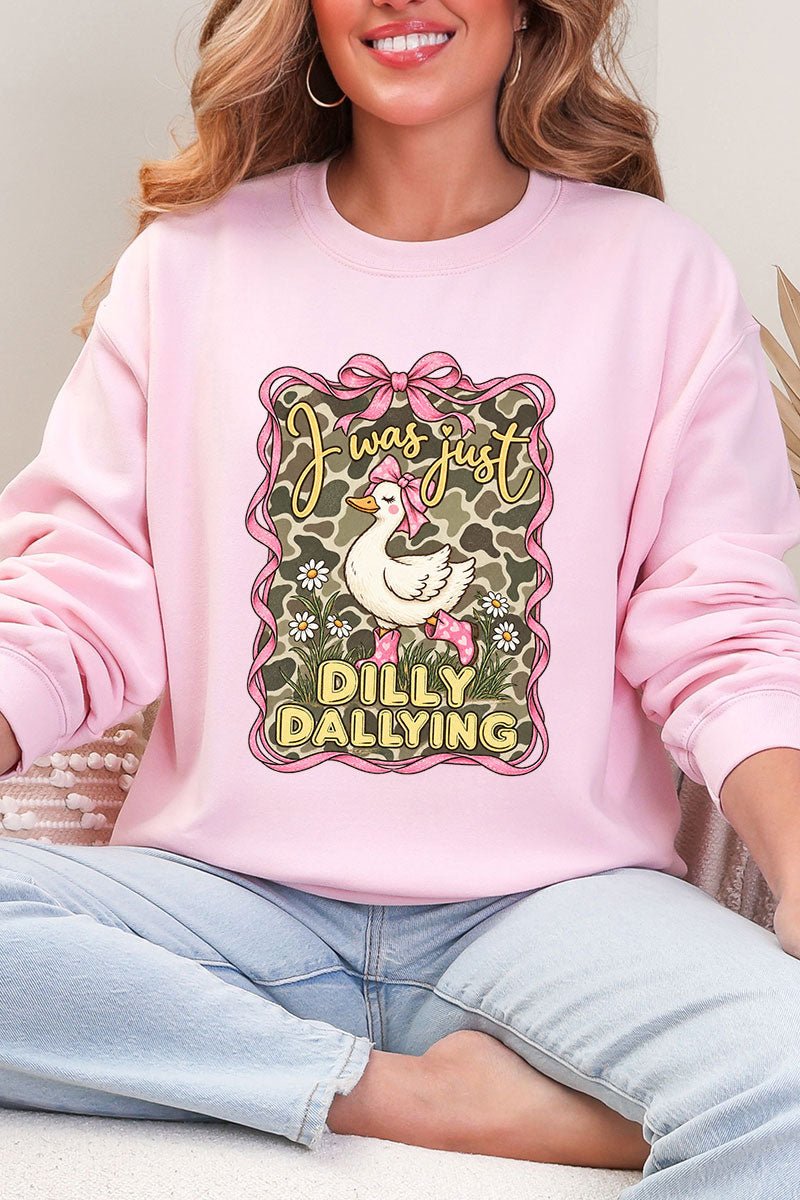 Dilly Dallying Camo Goose Heavy Blend Crew Sweatshirt product image 9