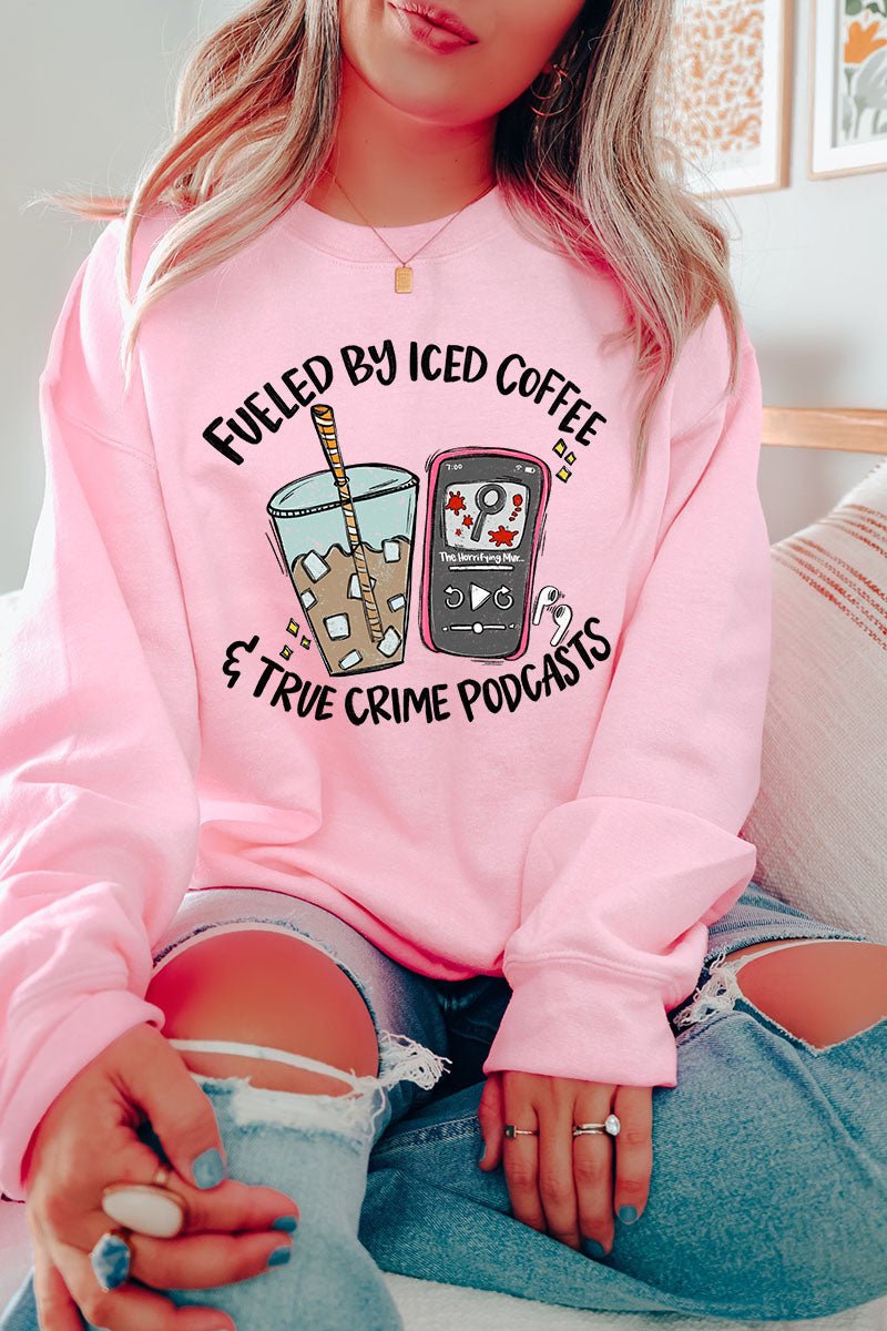 Iced Coffee & True Crime Heavy Blend Crew Sweatshirt product image 7