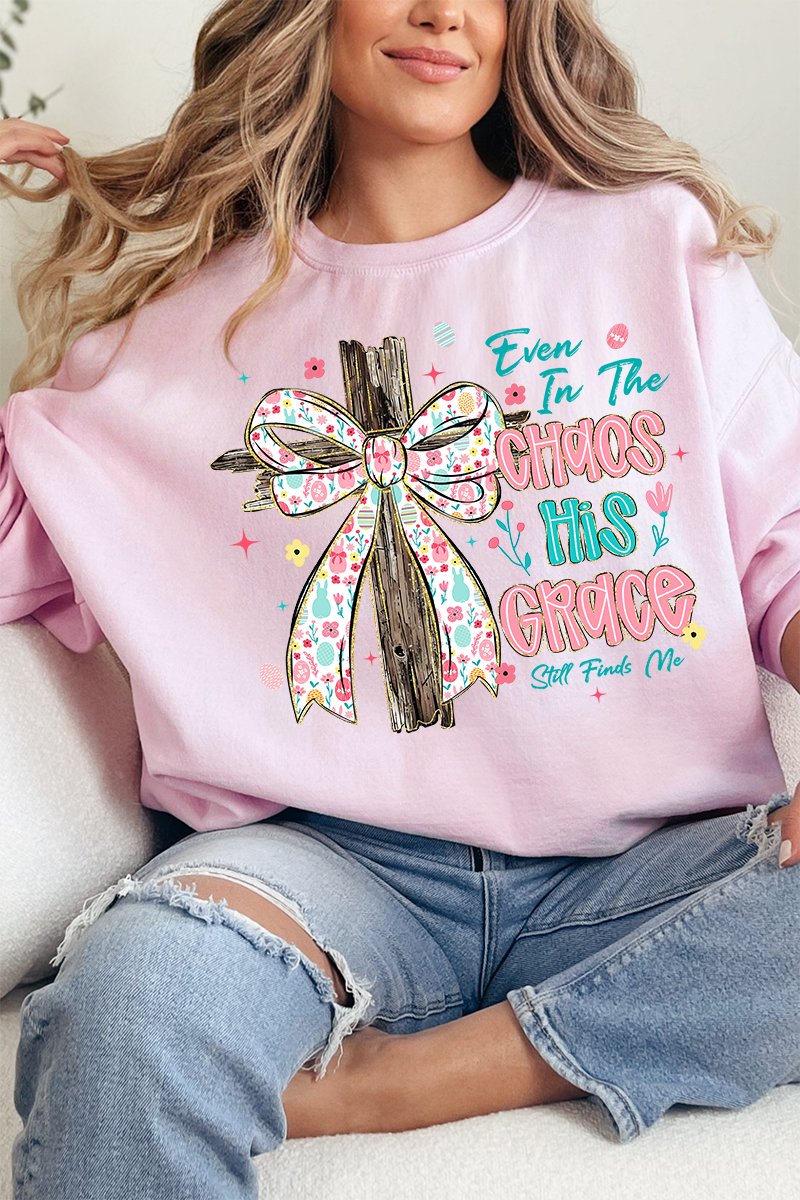 In The Chaos Coquette Cross Heavy Blend Crew Sweatshirt product image 5