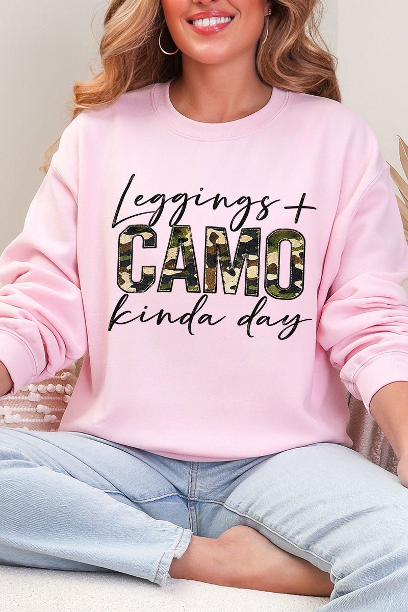Leggings + Camo Kinda Day Heavy Blend Crew Sweatshirt product image 5