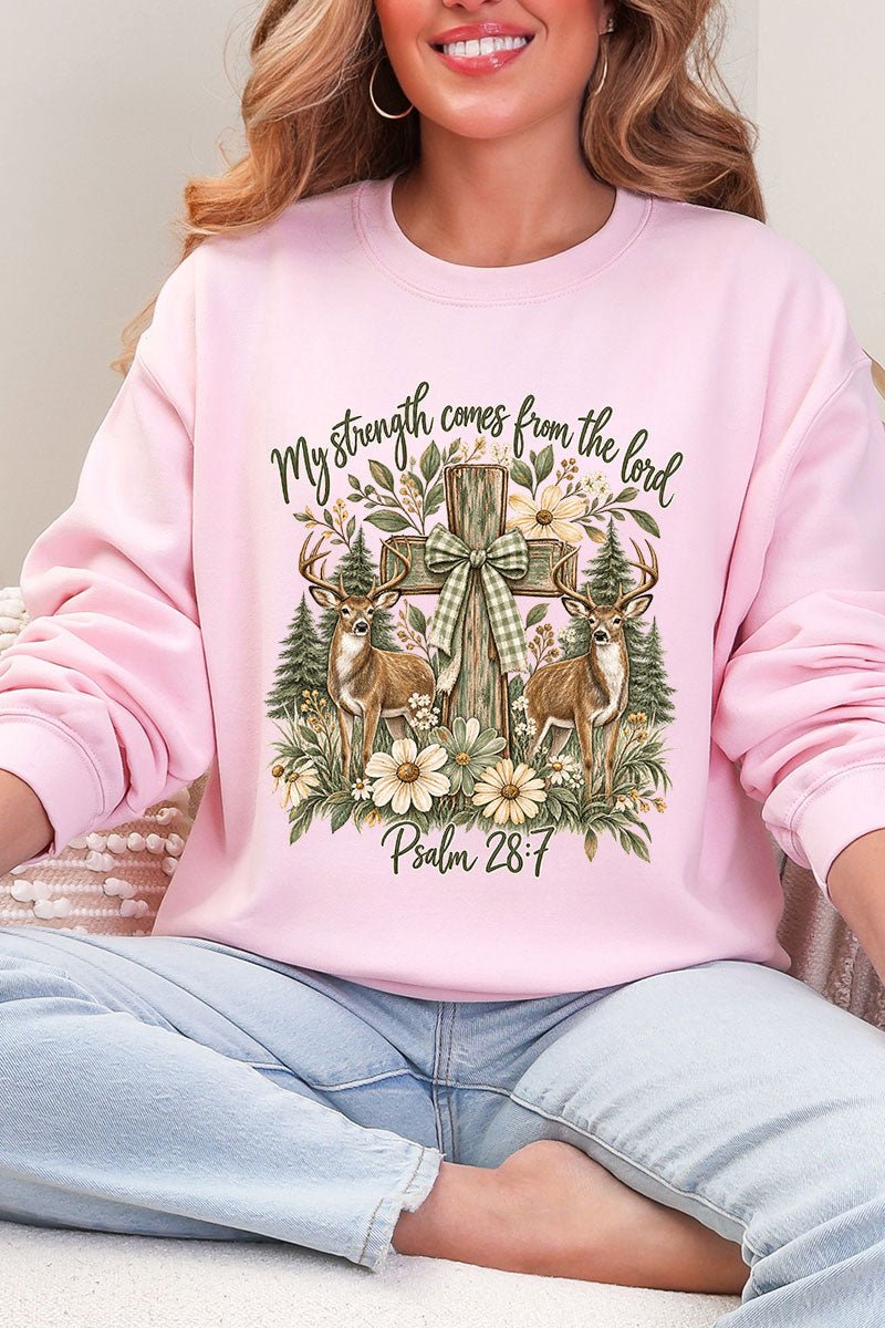 My Strength Woodland Deer Heavy Blend Crew Sweatshirt product image 1