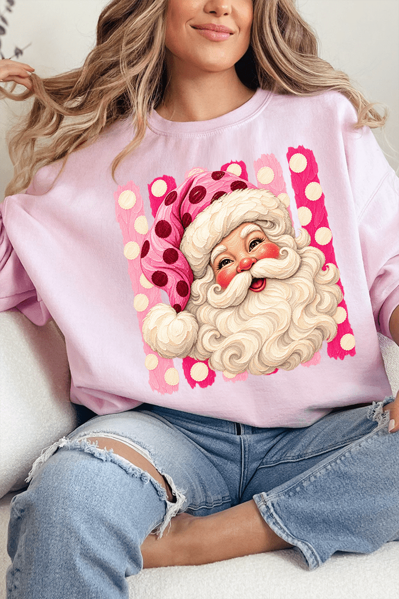 Pink Dot Jolly Santa Heavy Blend Crew Sweatshirt product image 6
