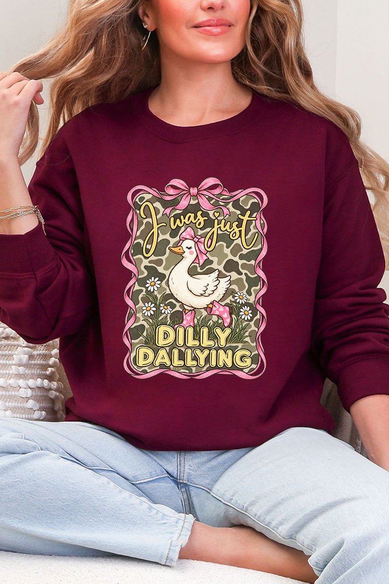 Dilly Dallying Camo Goose Heavy Blend Crew Sweatshirt product image 10