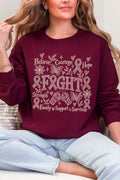 Fight Ribbon Sketch Heavy Blend Crew Sweatshirt product image 1