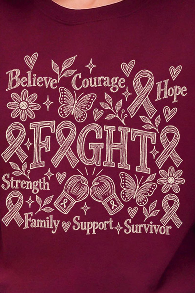 Fight Ribbon Sketch Heavy Blend Crew Sweatshirt product image 2