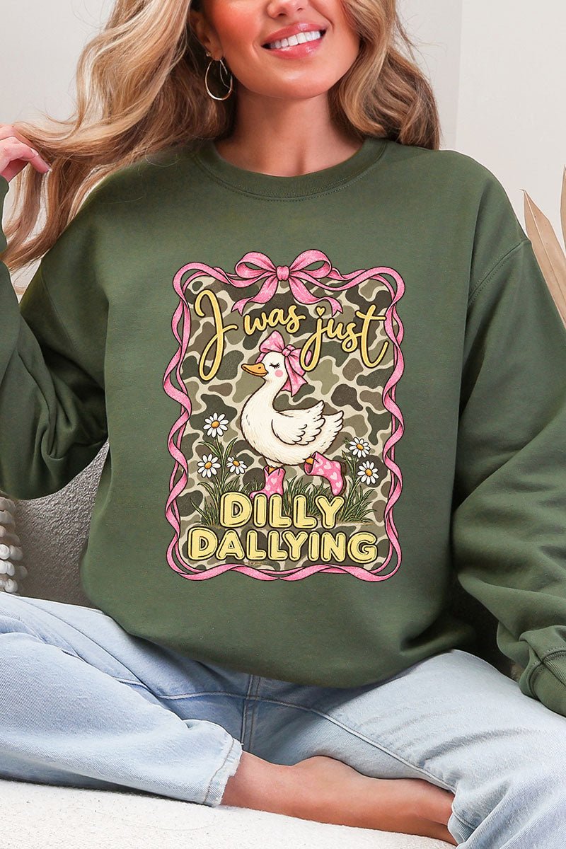 Dilly Dallying Camo Goose Heavy Blend Crew Sweatshirt product image 11