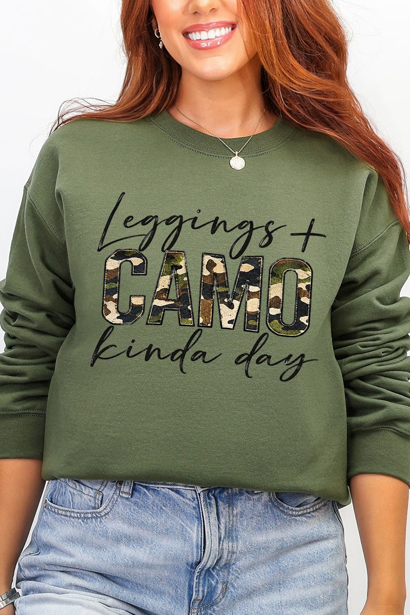 Leggings + Camo Kinda Day Heavy Blend Crew Sweatshirt product image 6