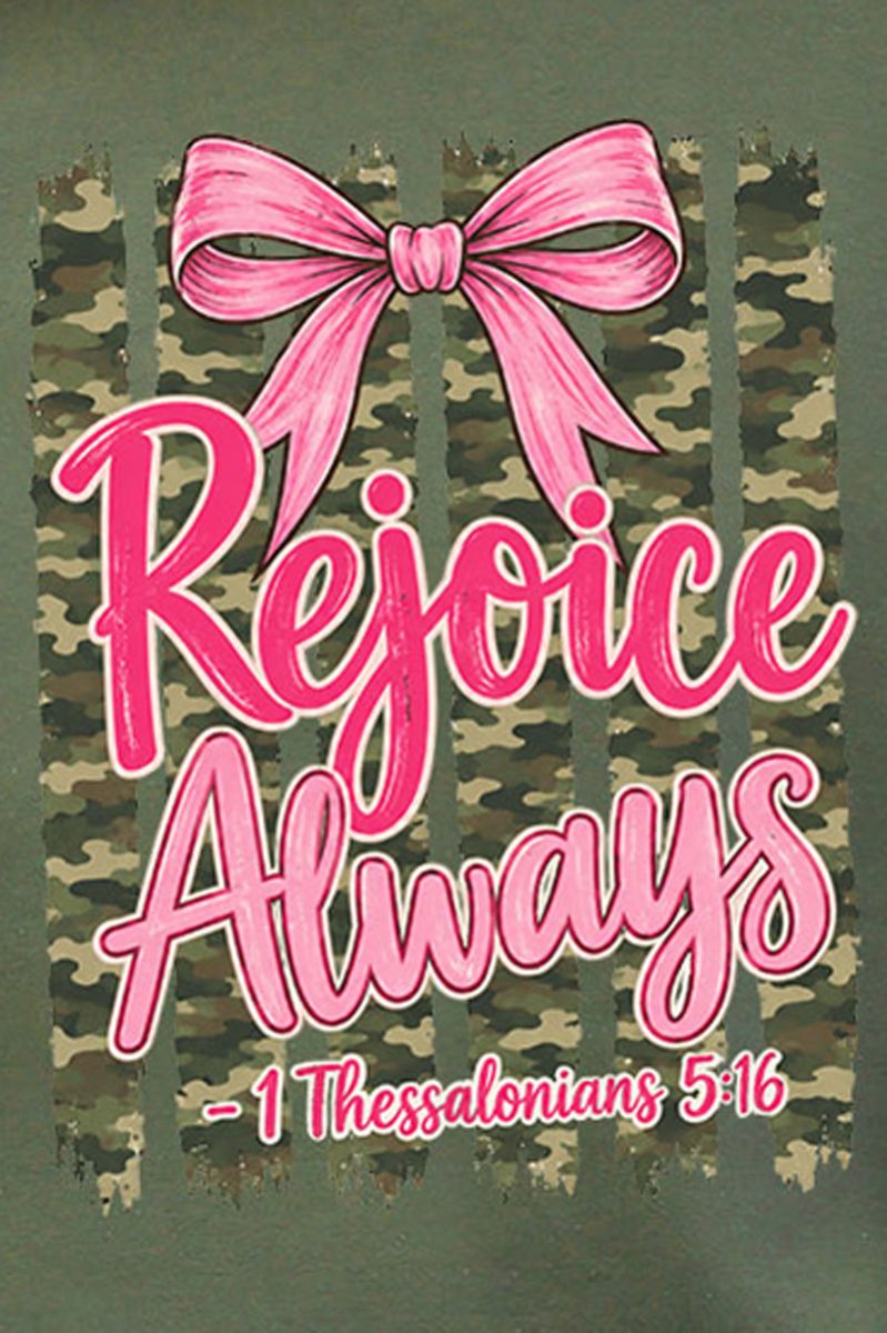 Rejoice Always Girly Camo Heavy Blend Crew Sweatshirt product image 2