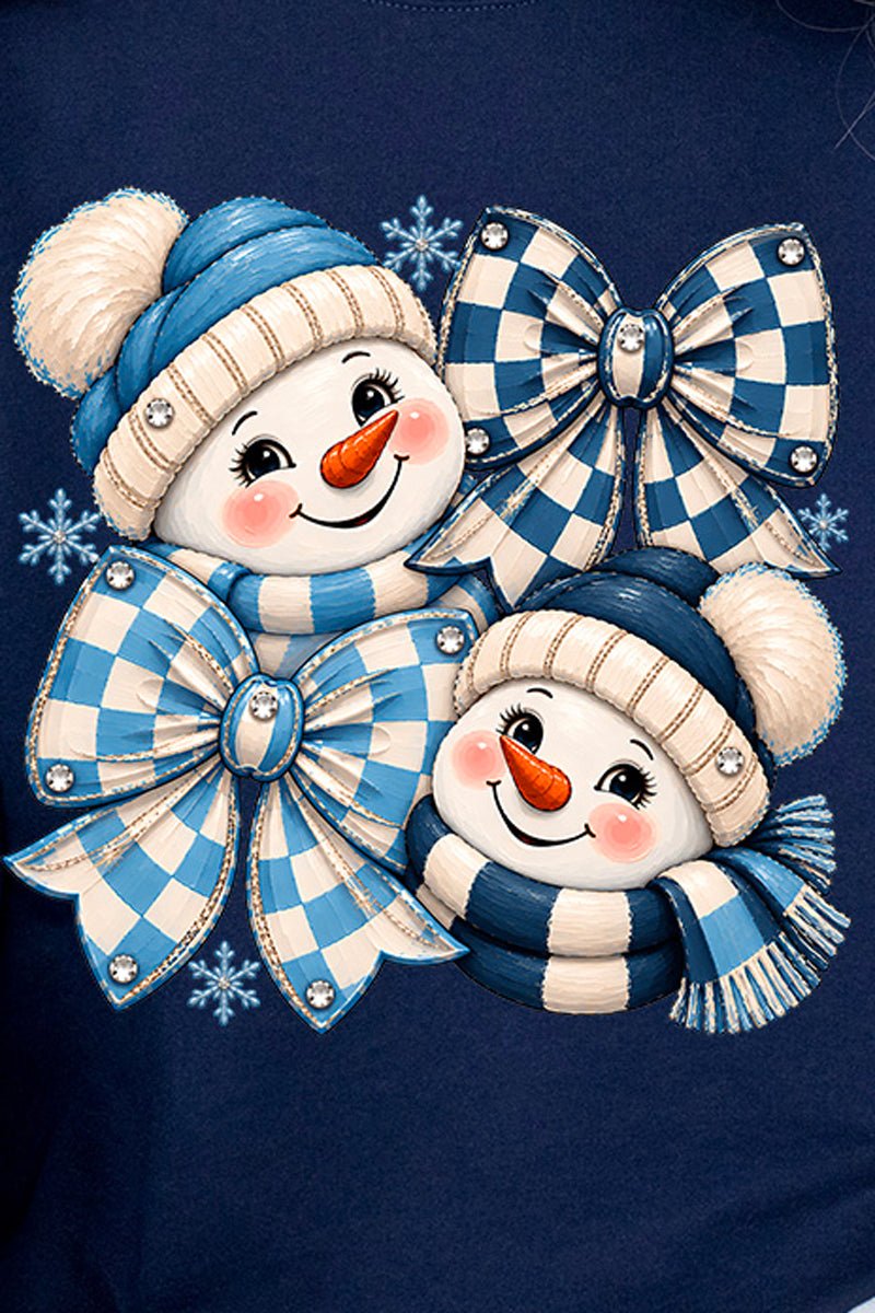 Winter Check Snowmen Heavy Blend Crew Sweatshirt product image 2