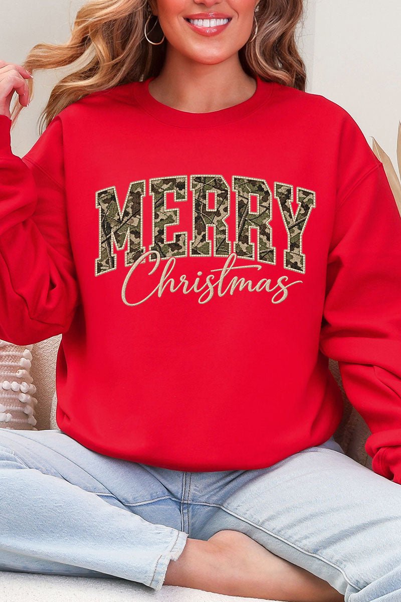 Camo Merry Christmas Heavy Blend Crew Sweatshirt product image 1