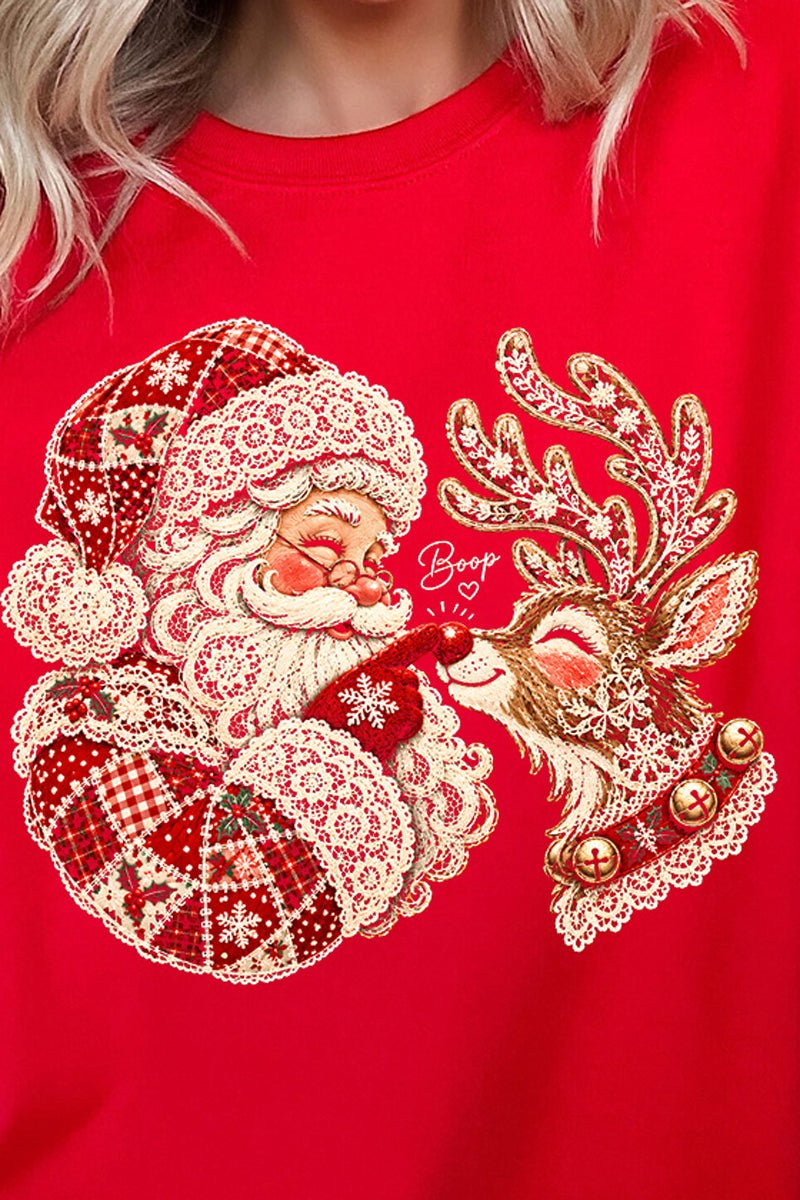 Santa's Christmas Boop Heavy Blend Crew Sweatshirt product image 2